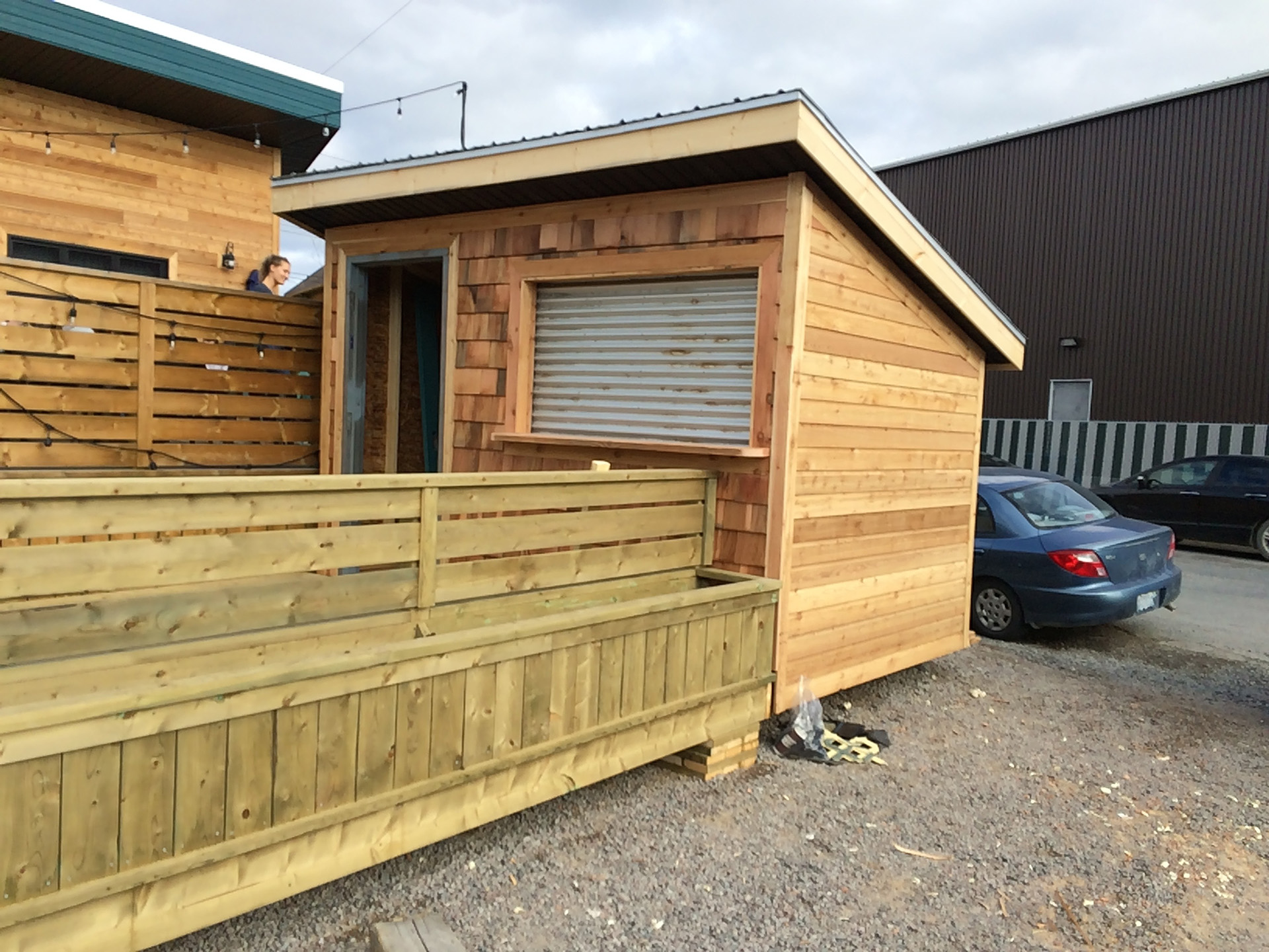 NWT Brewing Outdoor Patio/Planter/Food Shed Osprey Construction